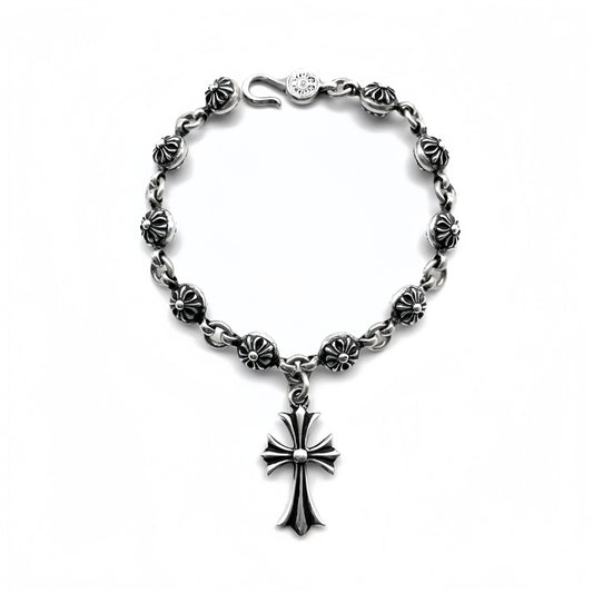 Chrome Hearts シルバー クロスボール タイニーE ブレスレット