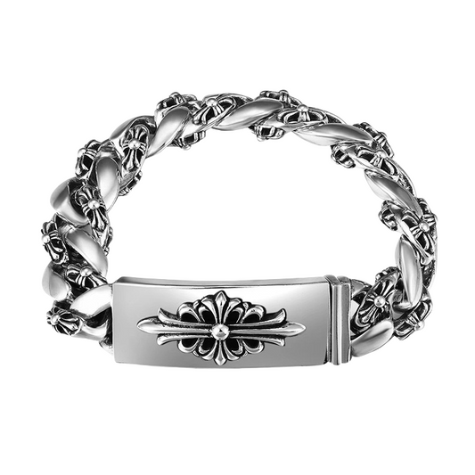 Chrome Hearts シルバー クロスリンク キューバンブレスレット