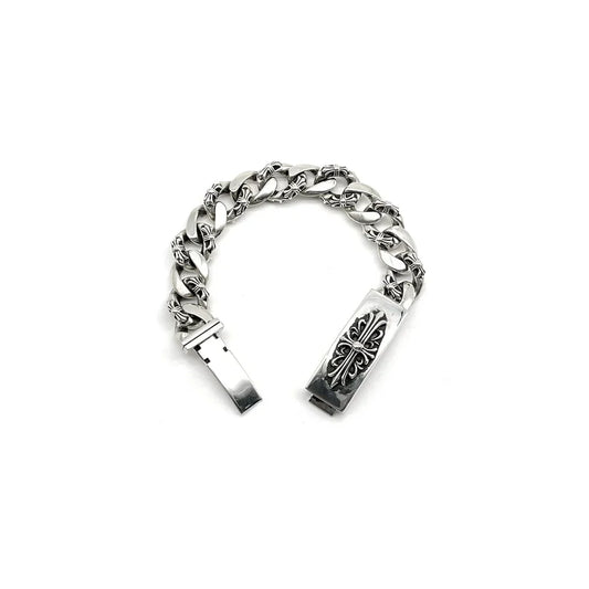 Chrome Hearts シルバー クロスリンク キューバンブレスレット