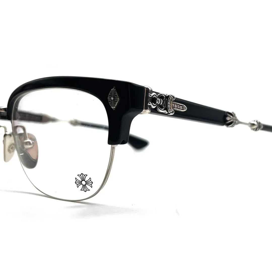 Chrome Hearts エヴァジリスト ダイヤモンド BK/SS メガネ