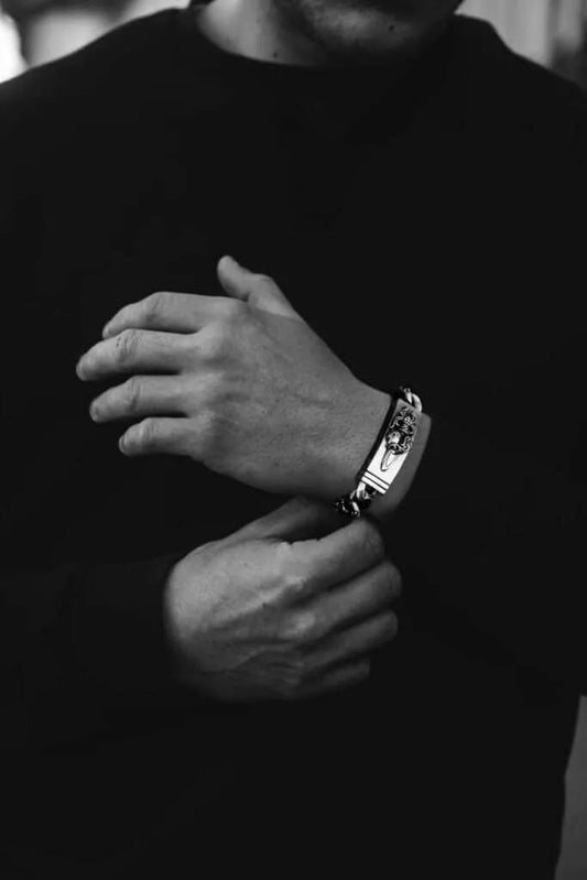 Chrome Hearts ダブルID ファンシーリンクブレスレット -8