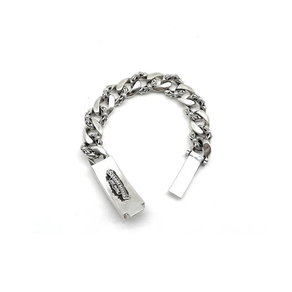 Chrome Hearts ダガーID ファンシーリンククリップブレスレット -9